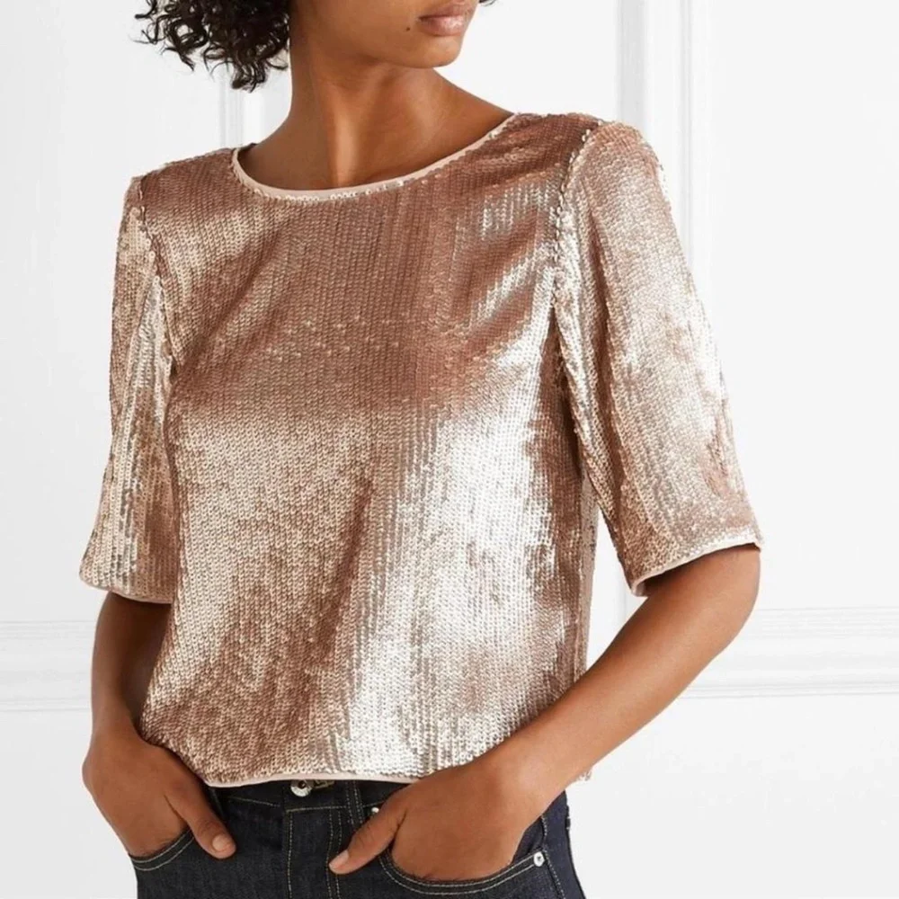 J. Crew‎ Bianca Sequin Tie-Back Top